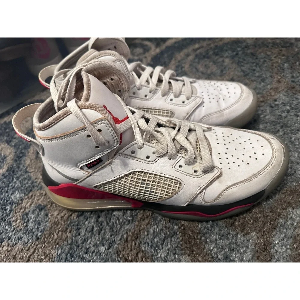 Jordan Spizike Mars 270 White Red High Top Sneakers Shoes Youth Size